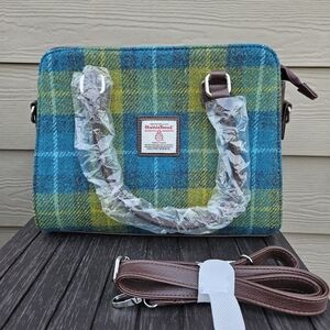 Harris Tweed Blue and Green Crossbody Bag